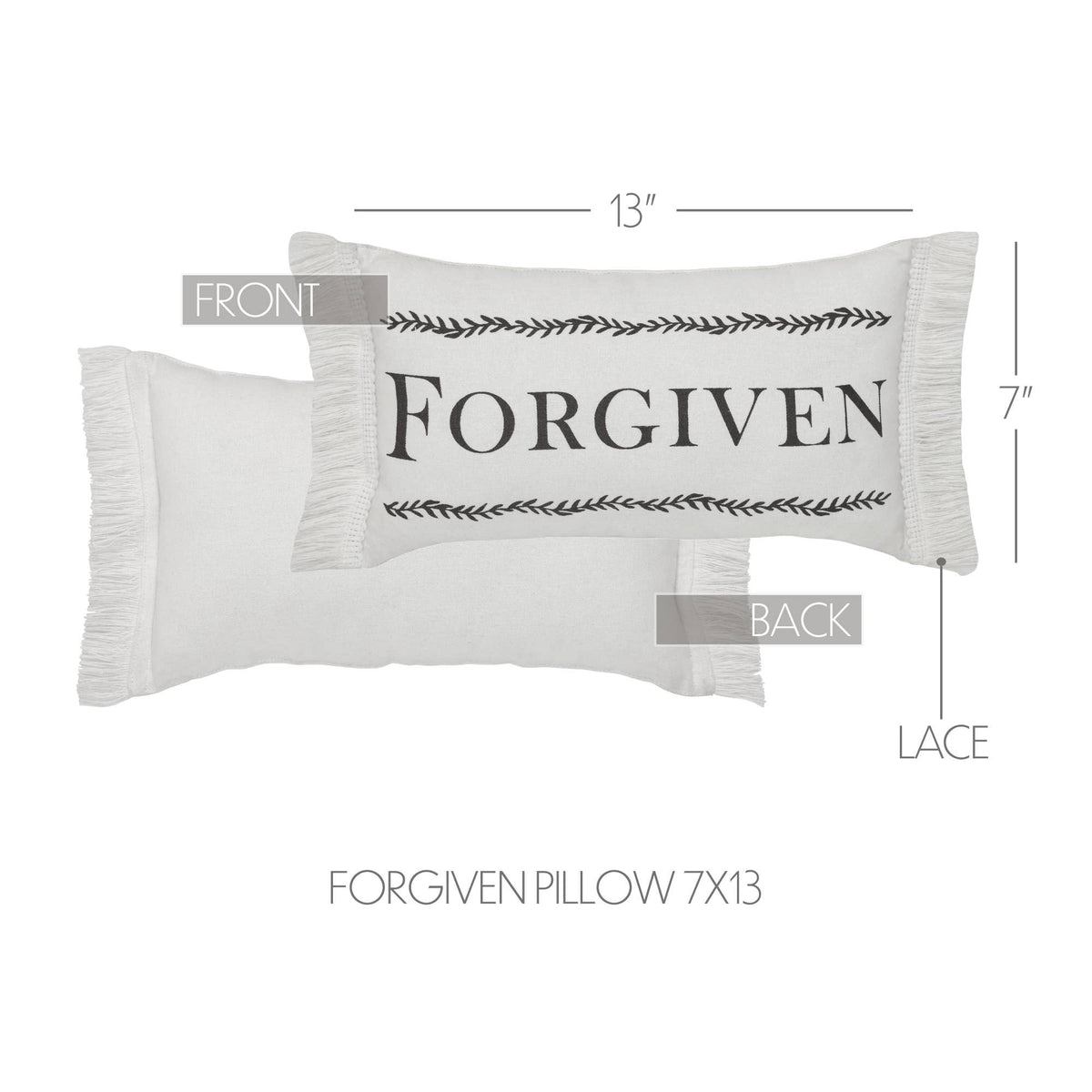 Risen Forgiven Throw Pillow 7x13
