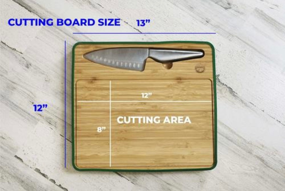 Custom State Bamboo Travel Cutting Board with Knife