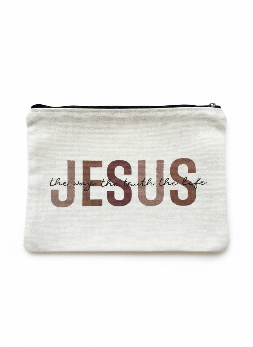 Jesus The Way Canvas Accessory Bag