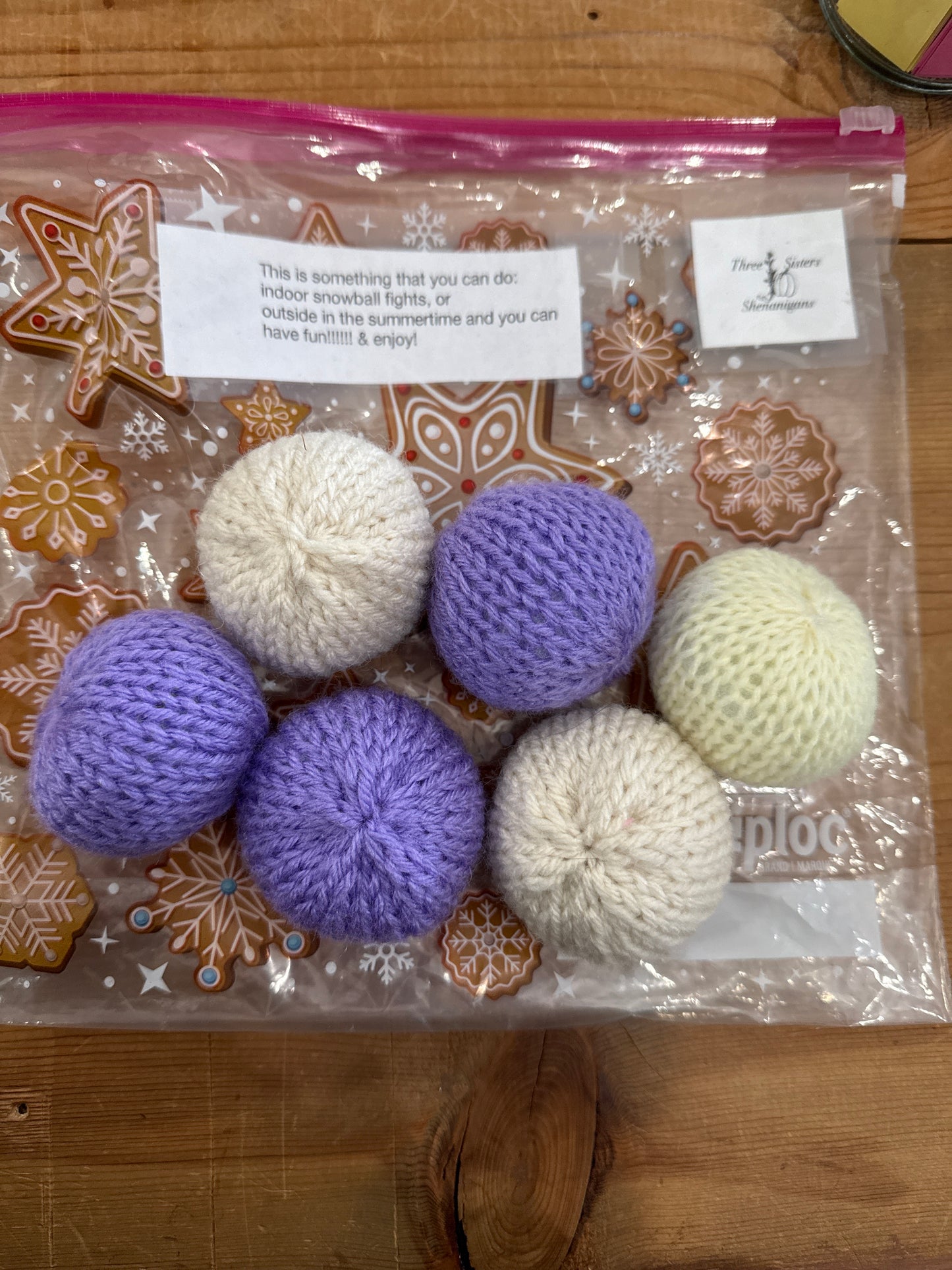 Three Sisters Crocheted Mess Free Snowballs