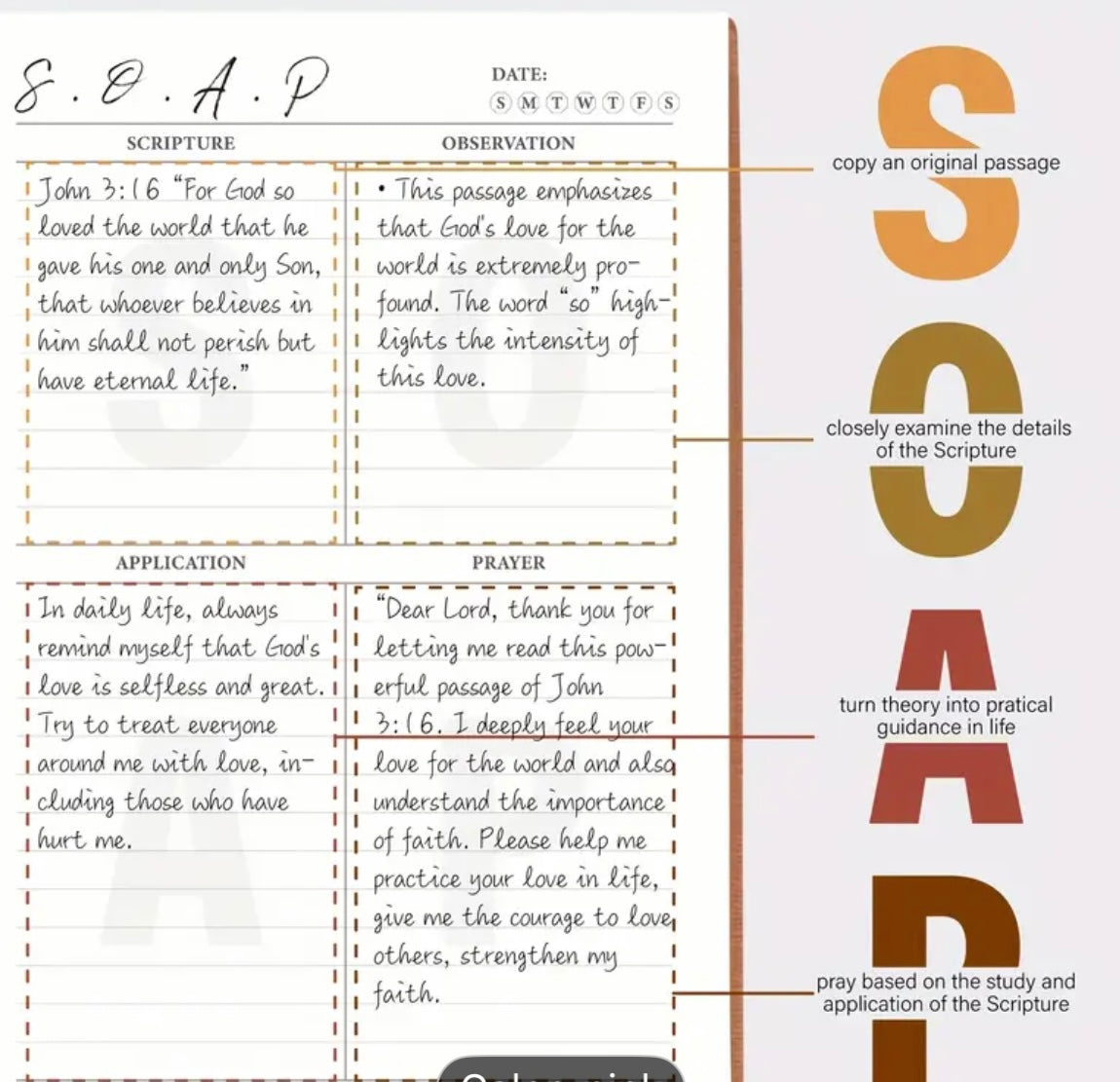 S.O.A.P. Method Bible Study Journal