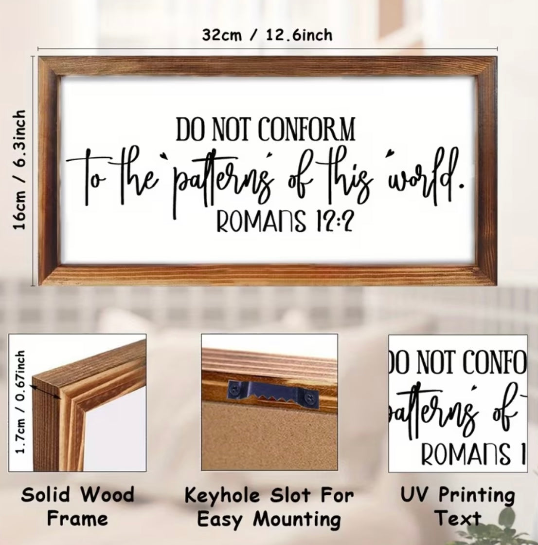 “Do not Conform” Wood Sign