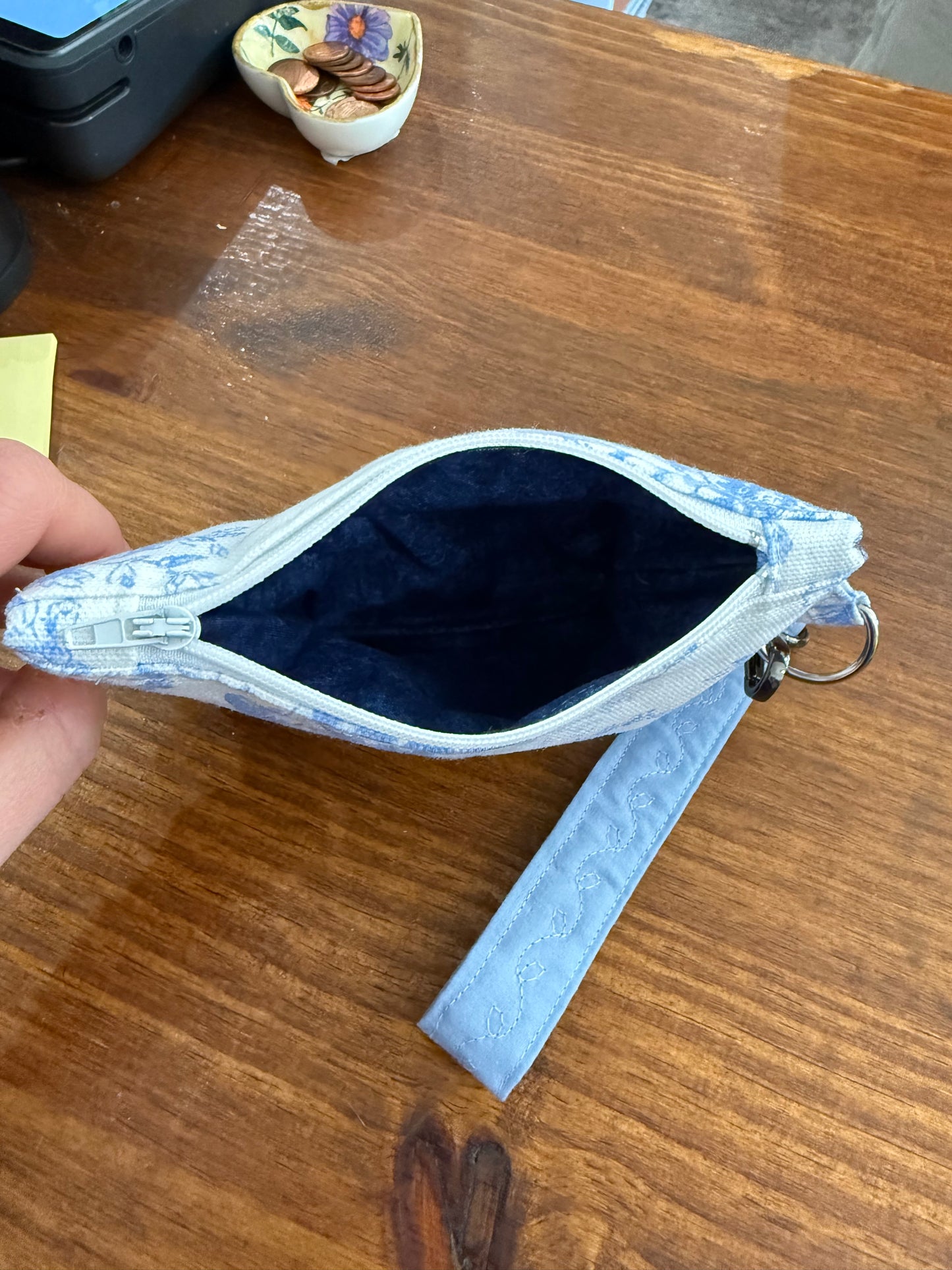 The Hope Chest Hand Sewn Vintage Blue Accessory Bag