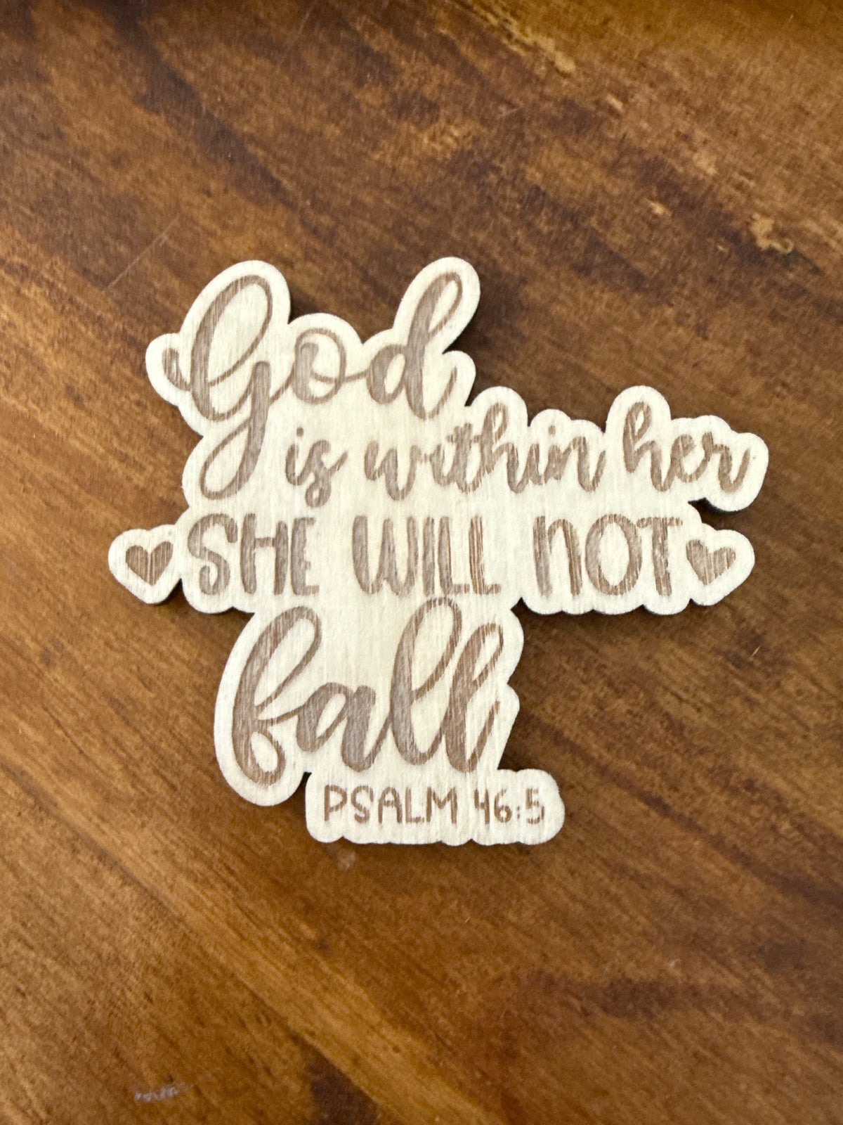 Psalm 46:5 Wood Magnet