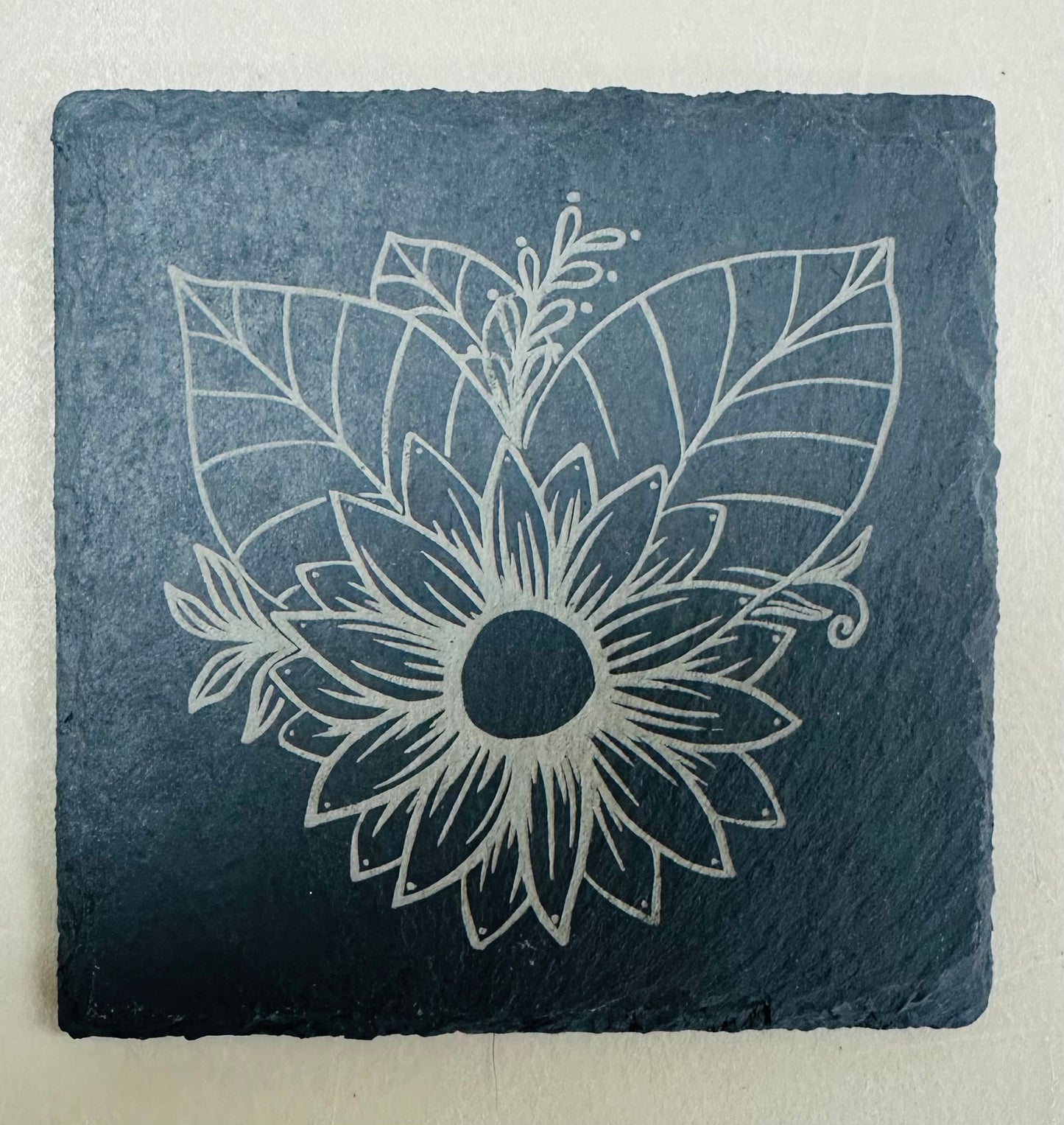 Floral Slate Coaster