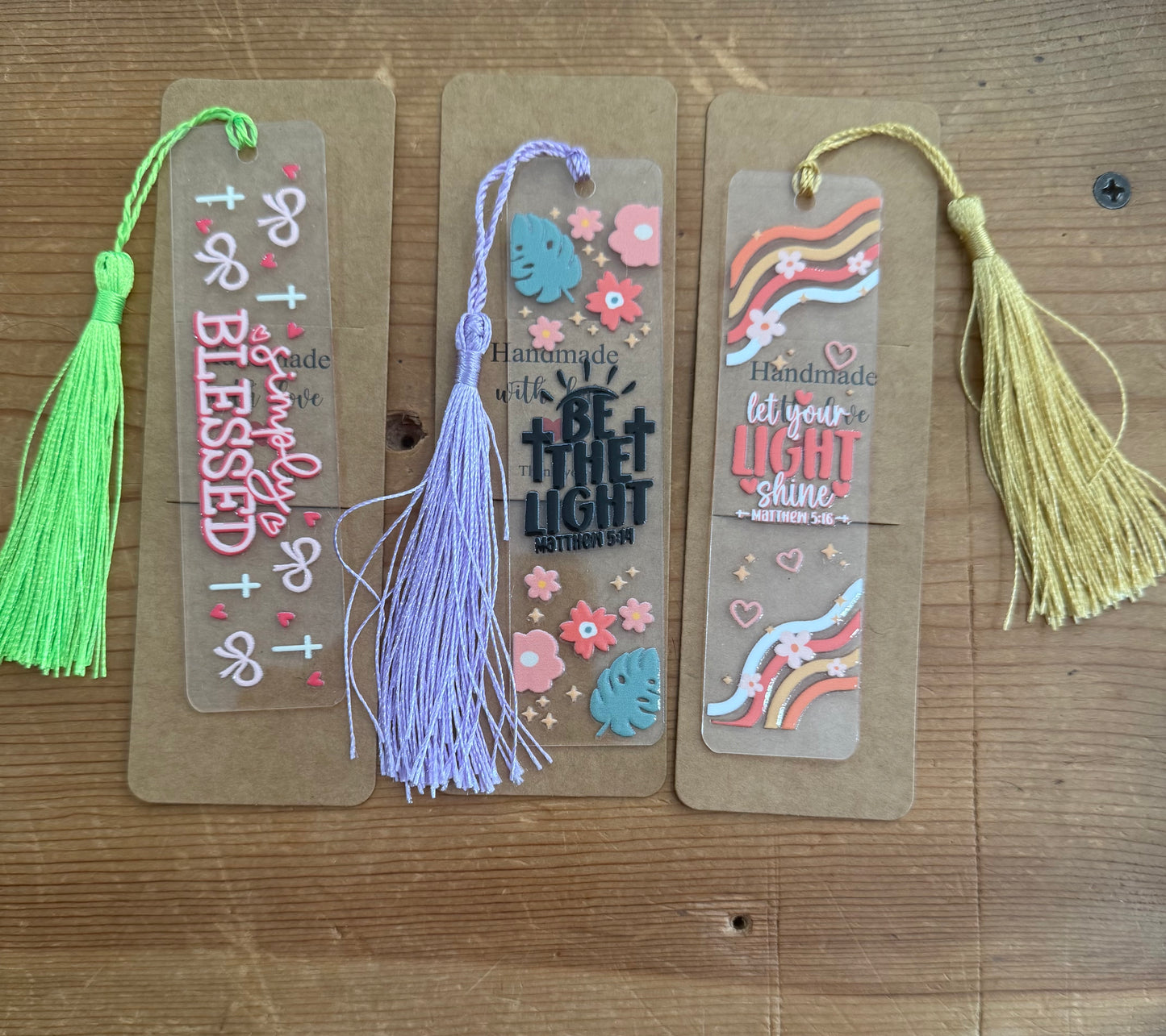 JG Custom Design Faith Inspired Acrylic Bookmarks
