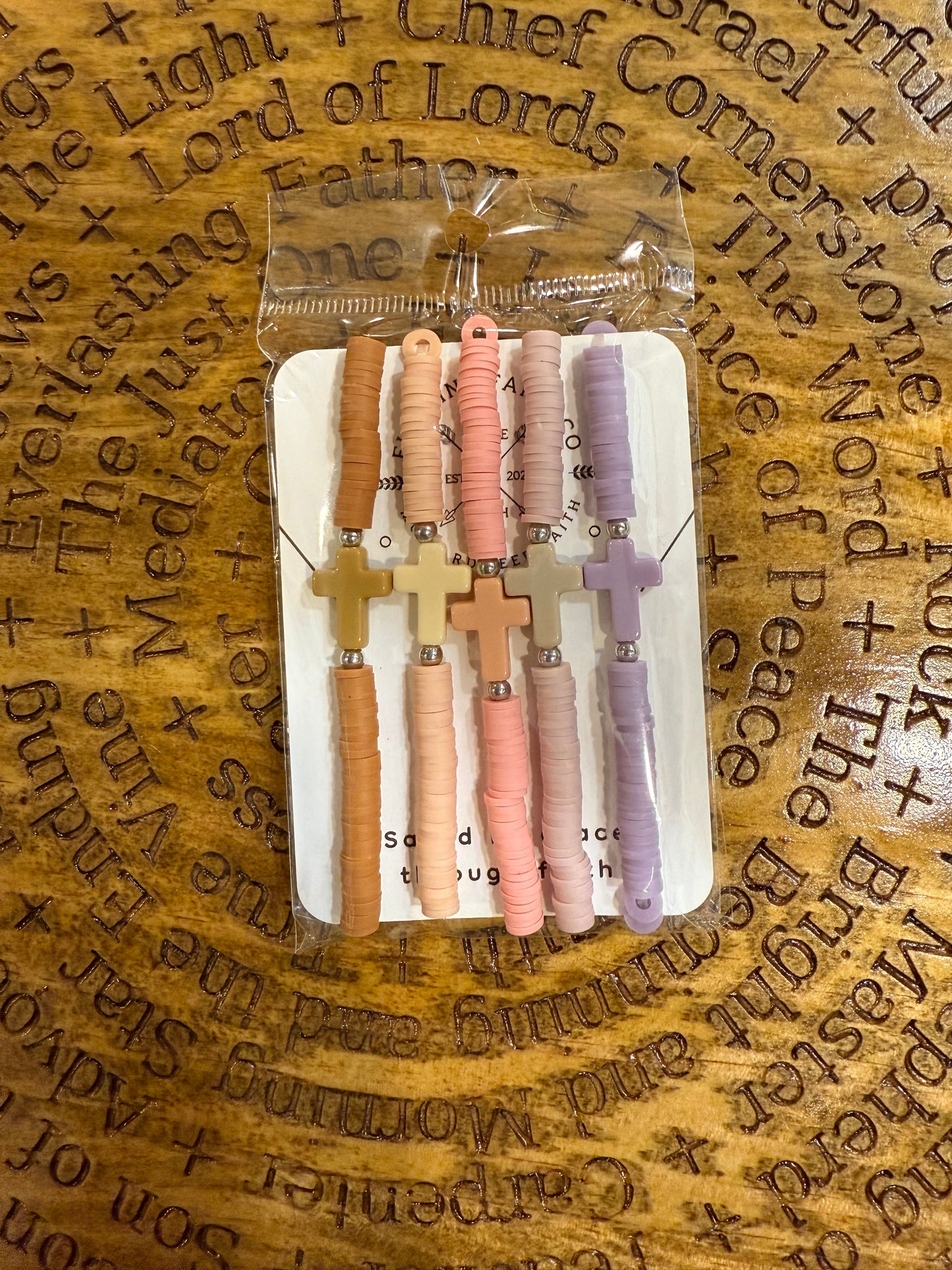 5 Piece Cross Clay Bead Sets