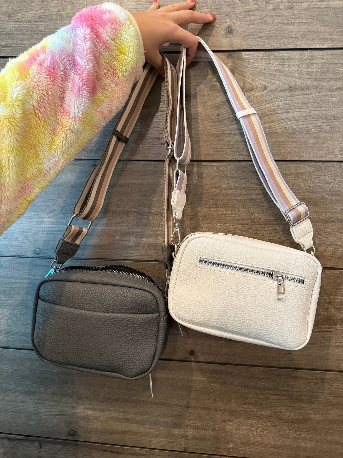 Vegan Leather Puffy Style Crossbody Purse