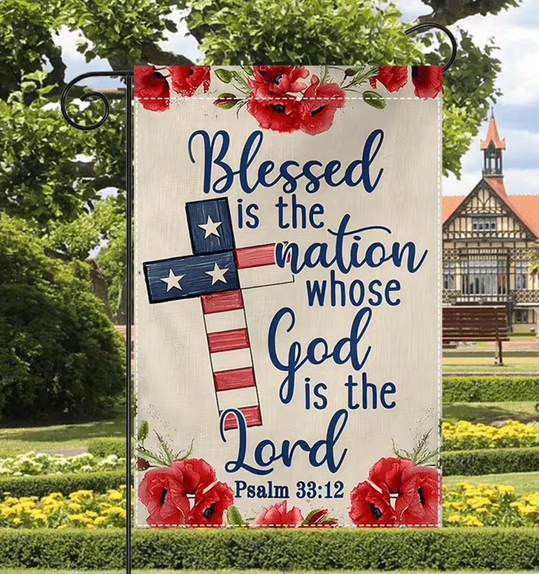 Cute Faith Based Garden Flags with Posts