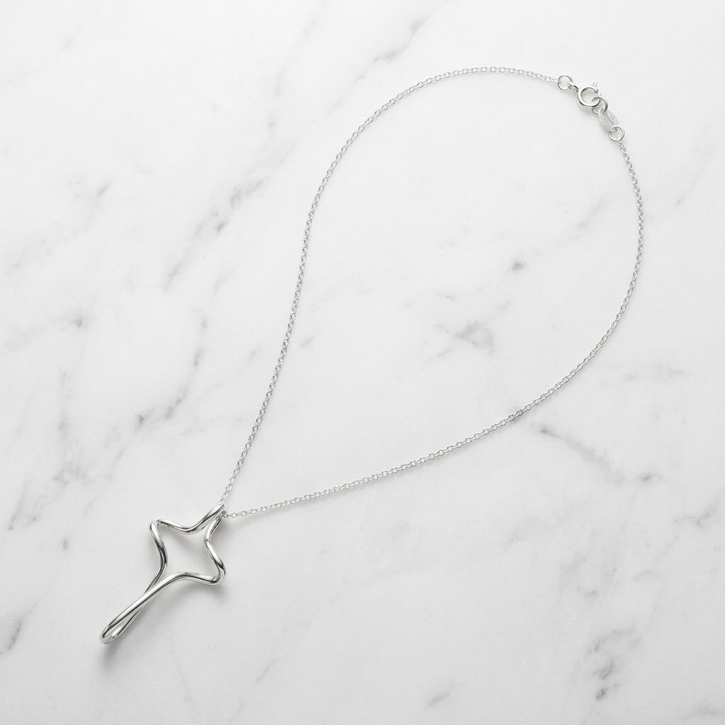Sterling Silver Open Cross Necklace