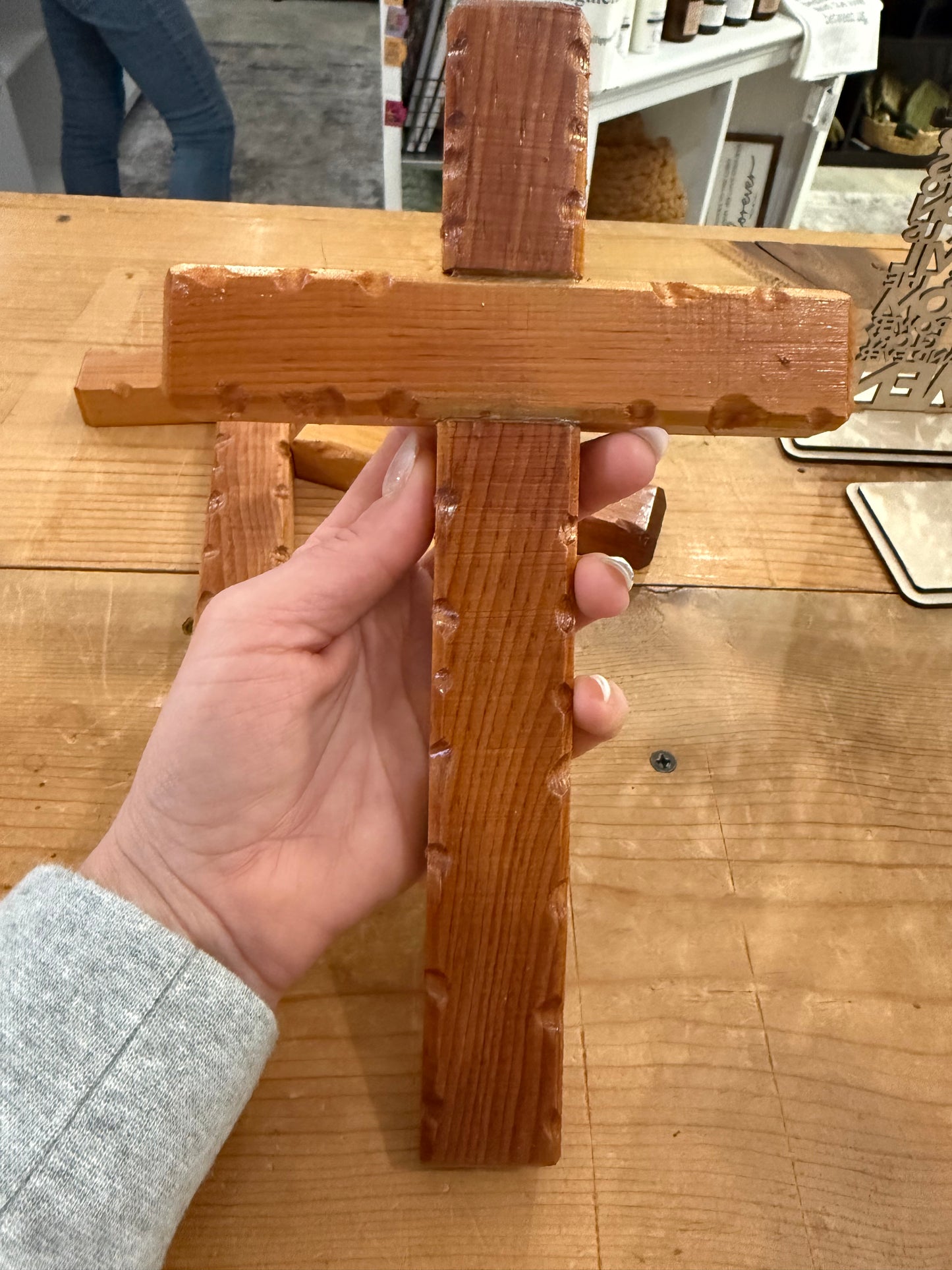 Beautiful Hand Crafted Rustic Wooden Cross