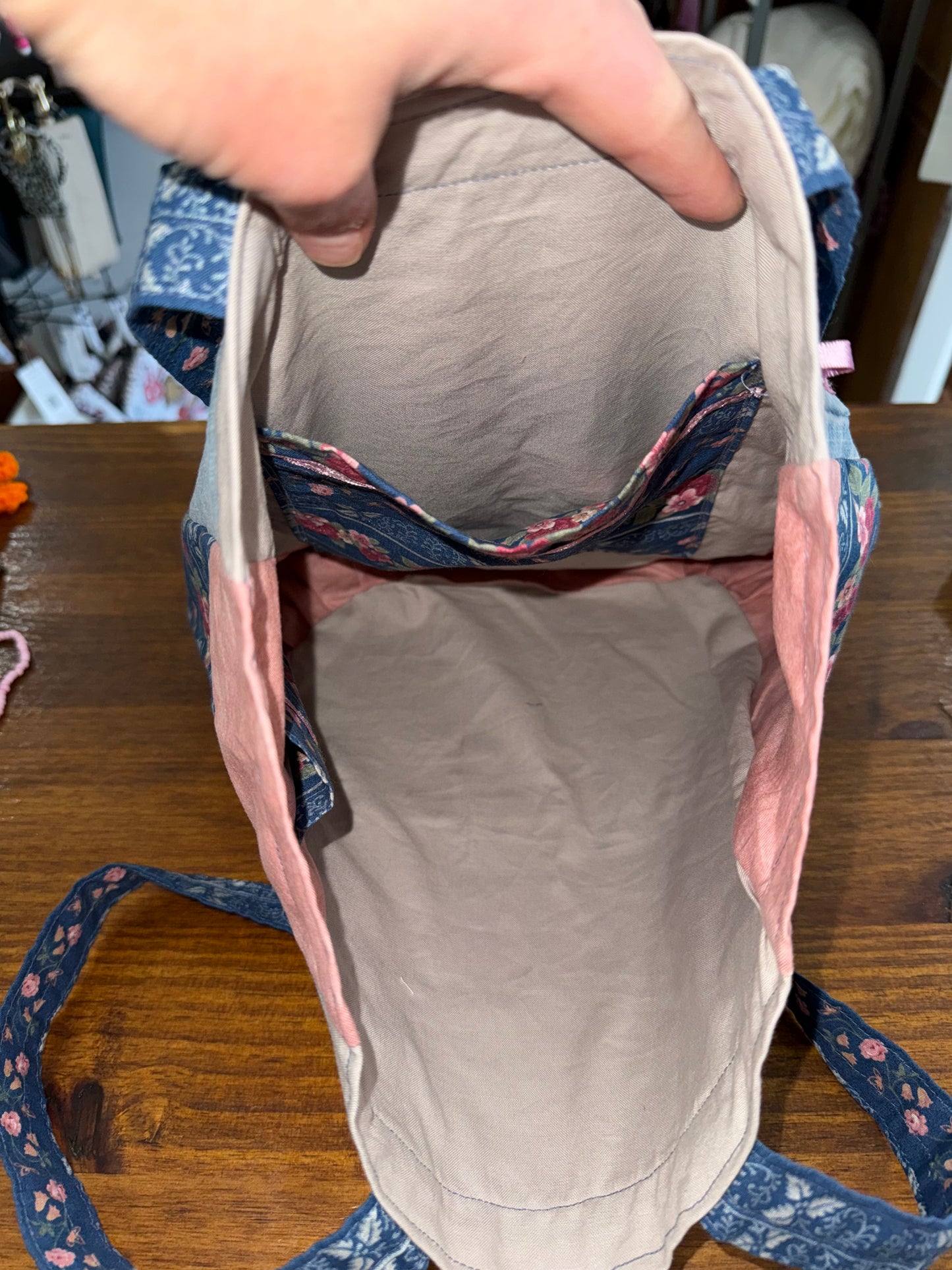 The Hope Chest Floral and Denim “Estelle” Bag