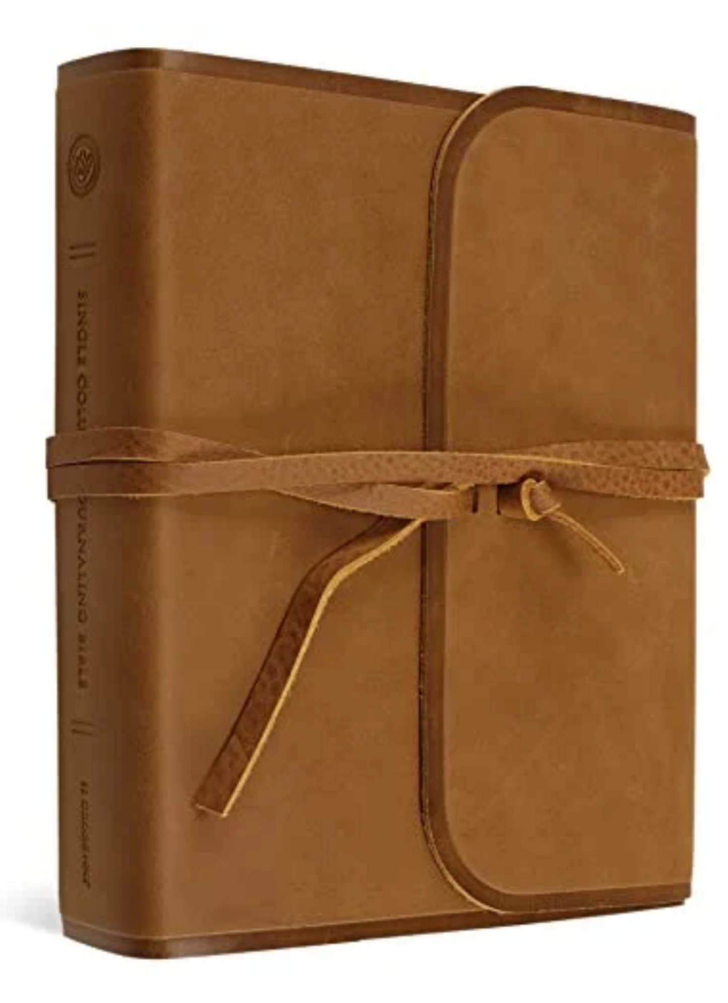ESV, SINGLE COLUMN JOURNALING BIBLE (BROWN, NATURAL LEATHER, FLAP WITH STRAP)