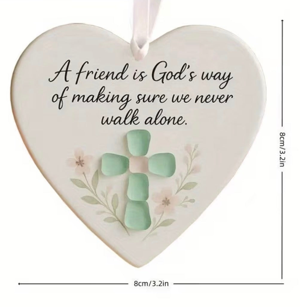 “A Friend is God’s Way” Acrylic Friendship Pendant