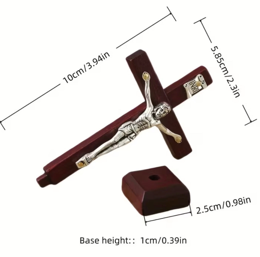 Wooden Jesus on the Cross Statue