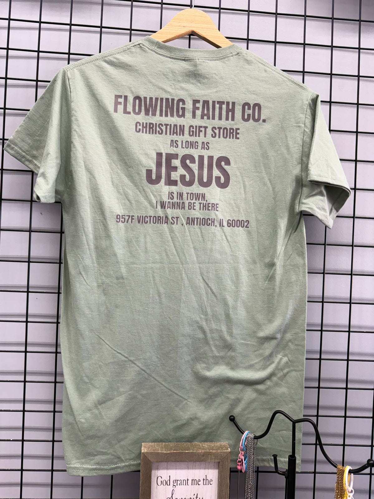 Flowing Faith Gear-Sage Cotton T-Shirt