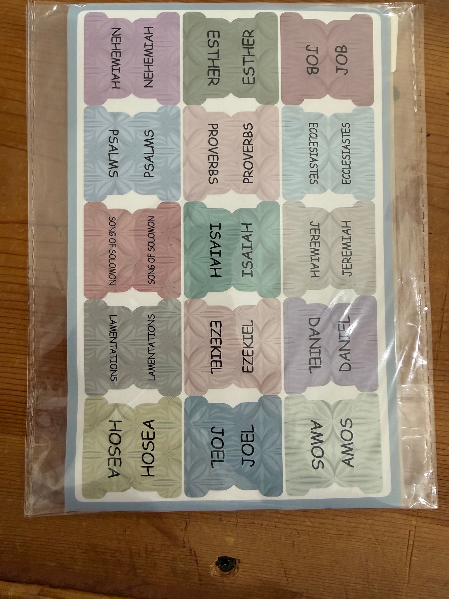 Bible Tabs and Indexing Stickers-Kaleidoscope Design