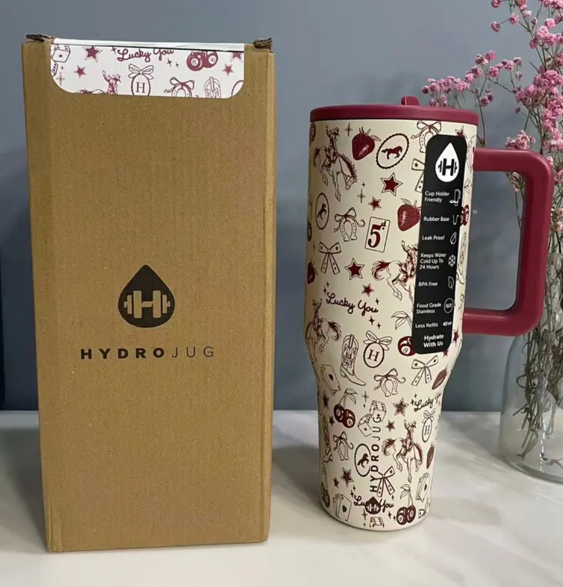 HydroJug 40oz Traveler Tumbler in Western Charm