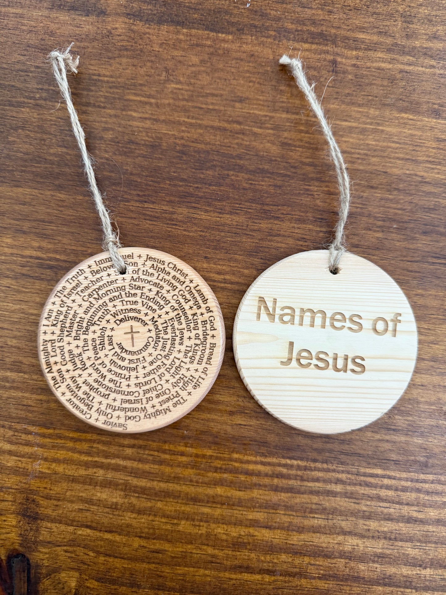 “Names of Jesus” Ornament/Car Hanger