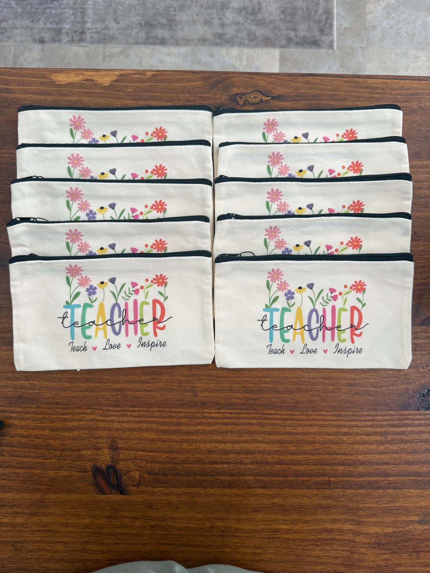 “Teach.Love.Inspire” Teacher Accessory Bag