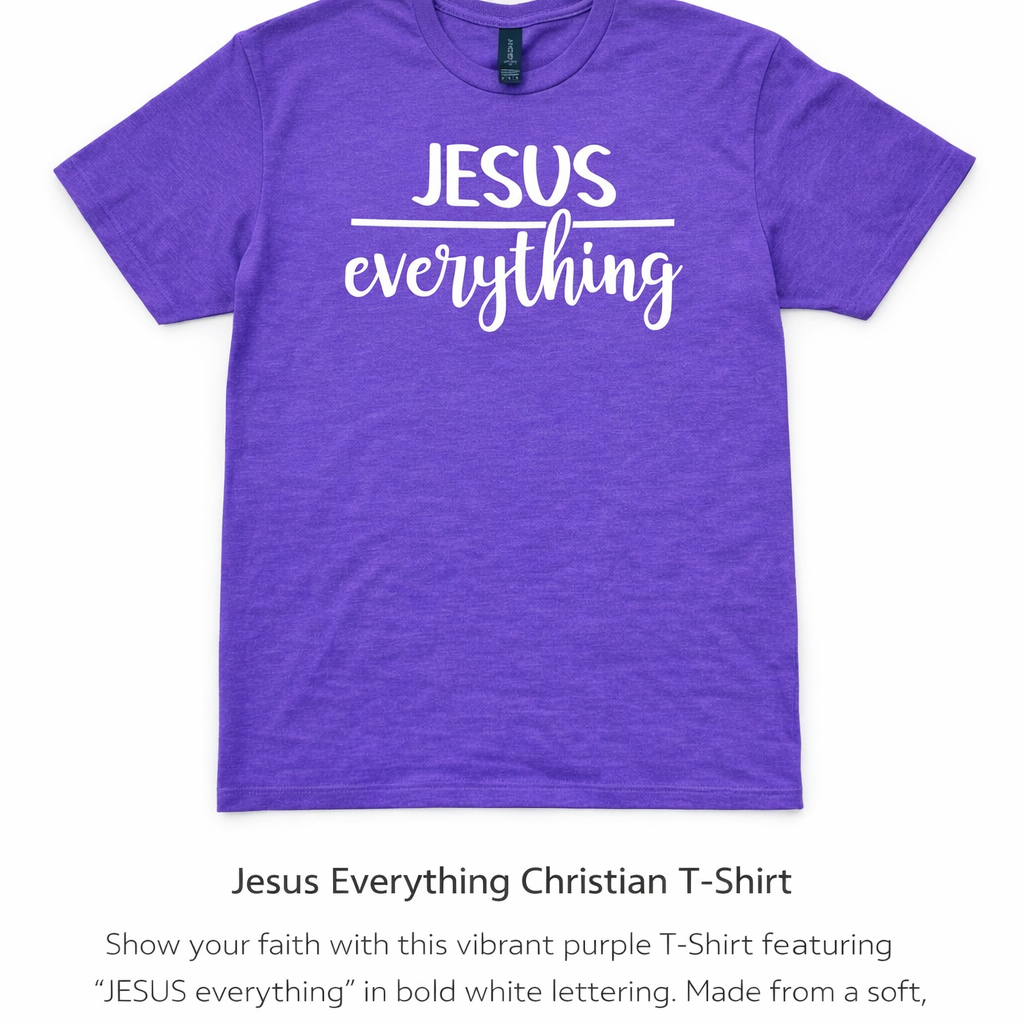 Jesus Over Everything Heather Purple Softstyle T-Shirt