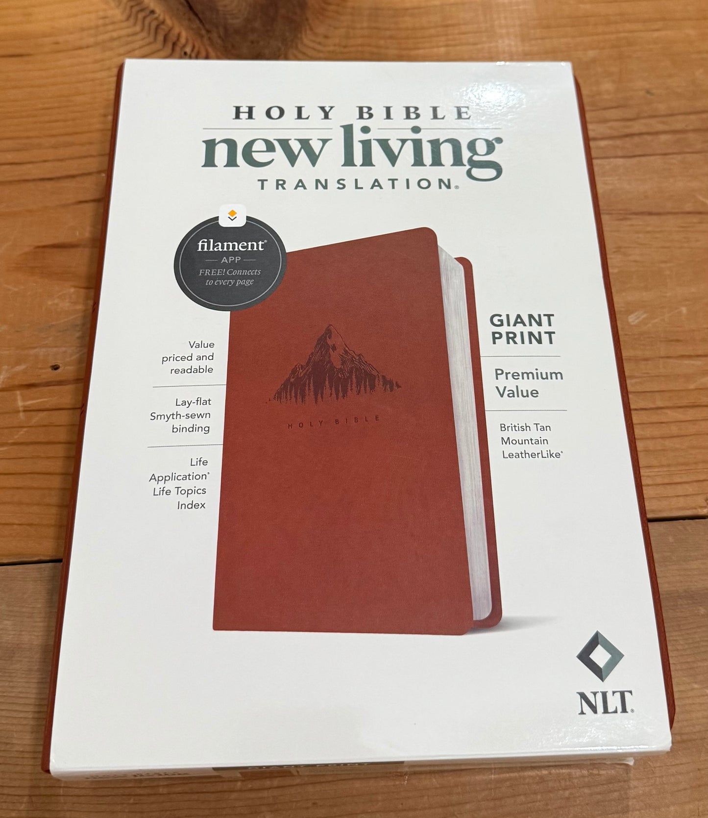 Brown Mountain Scene Giant Print NLT Bible