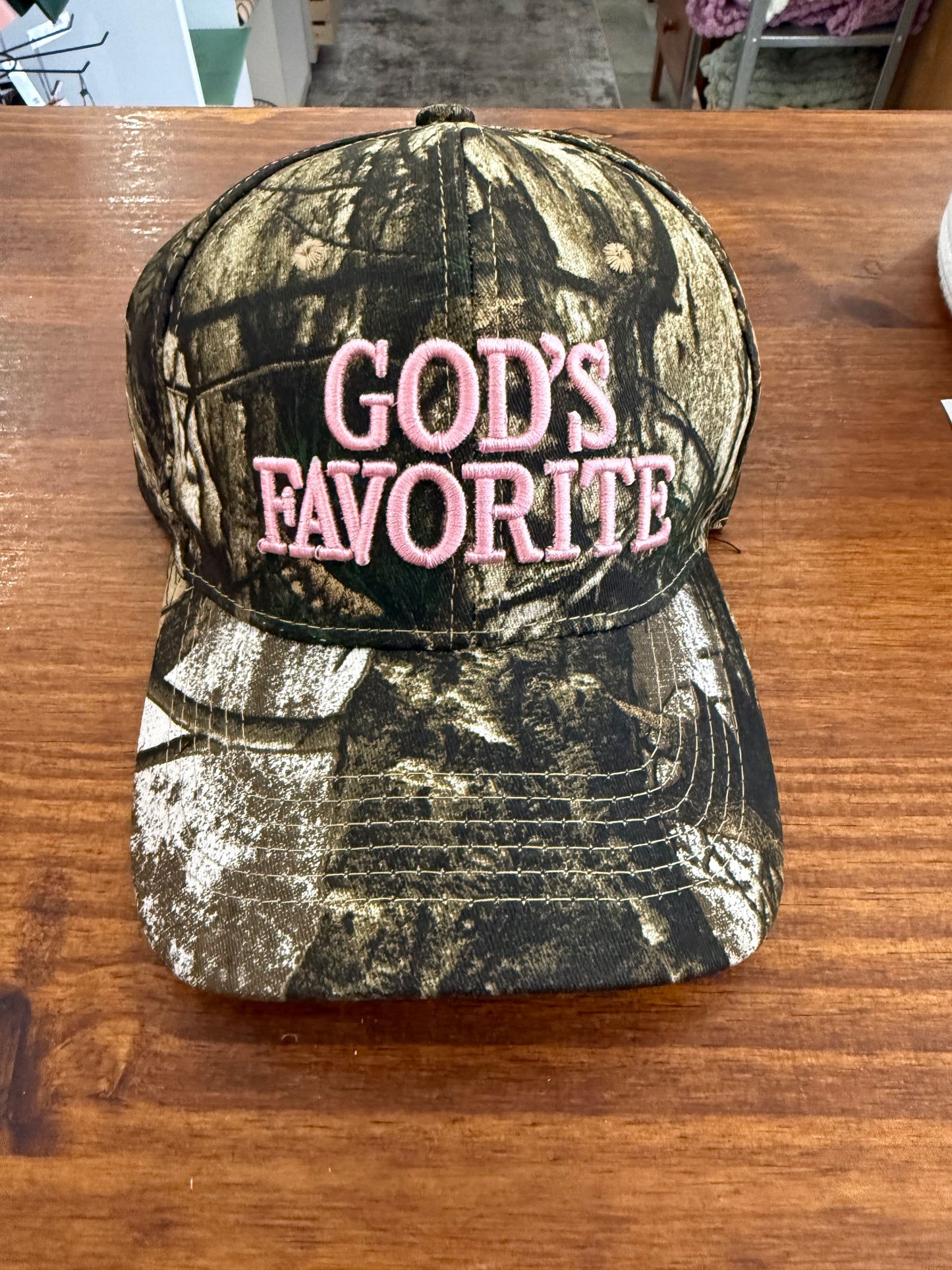 “God’s Favorite” Embroidered Camo Hat