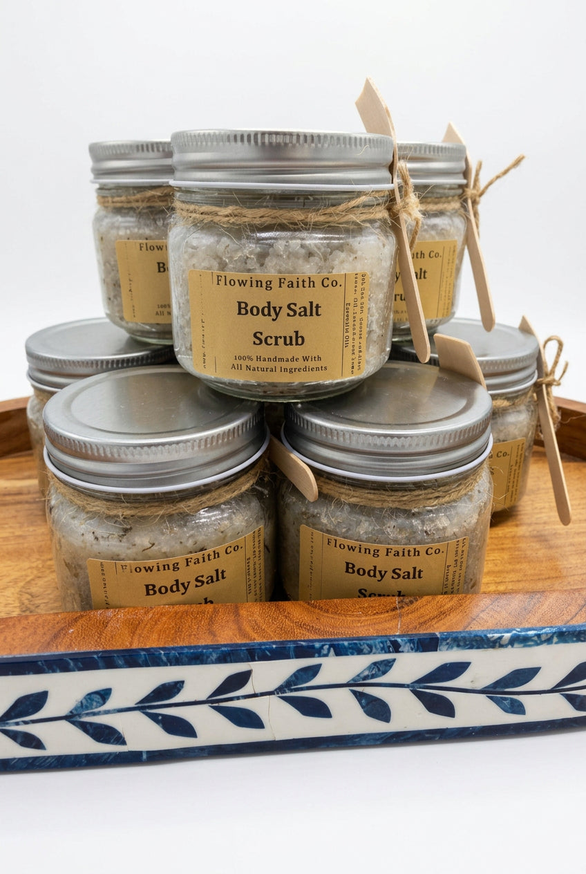 Flowing Faith Naturals Lemon/Lavender Salt Body Scrub