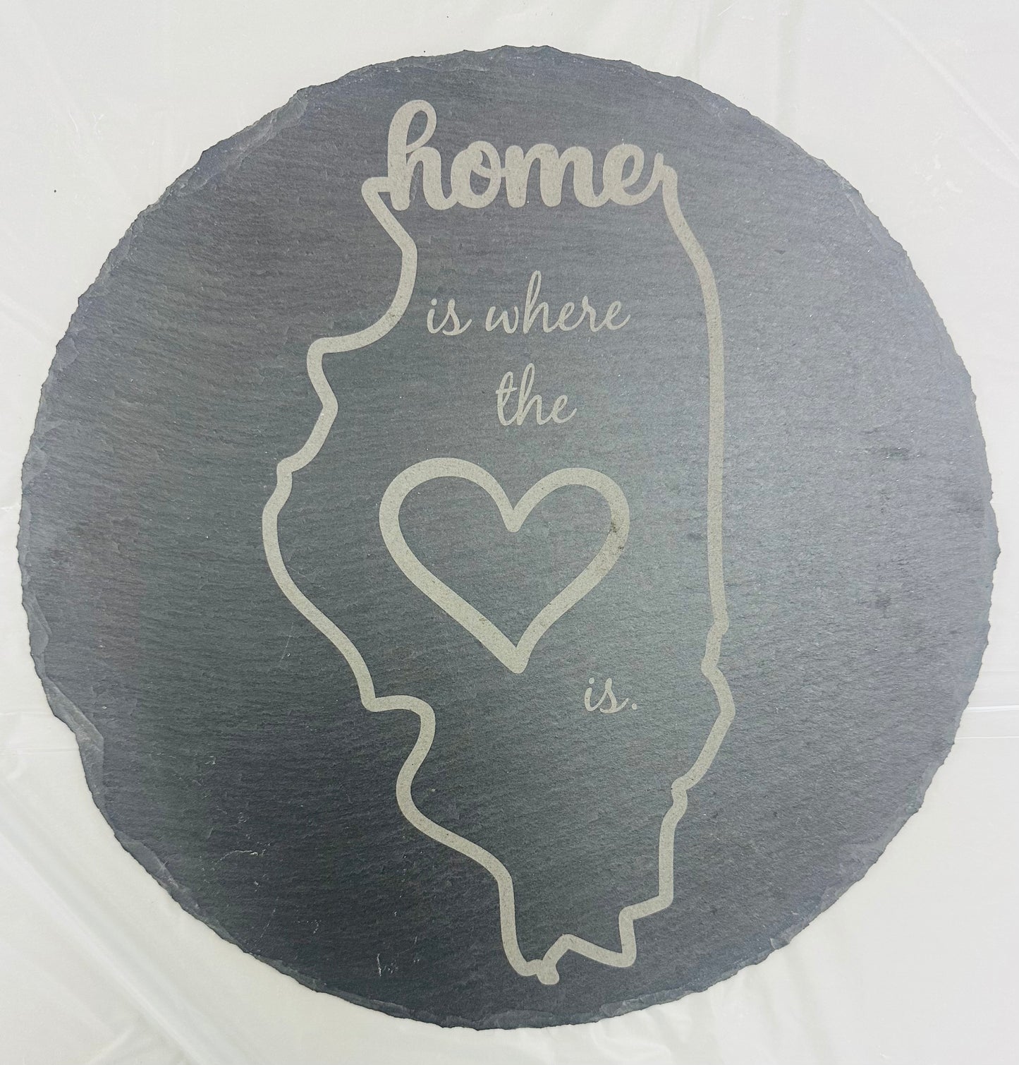 Custom State Slate Cheese Board with 4 Slate Markers