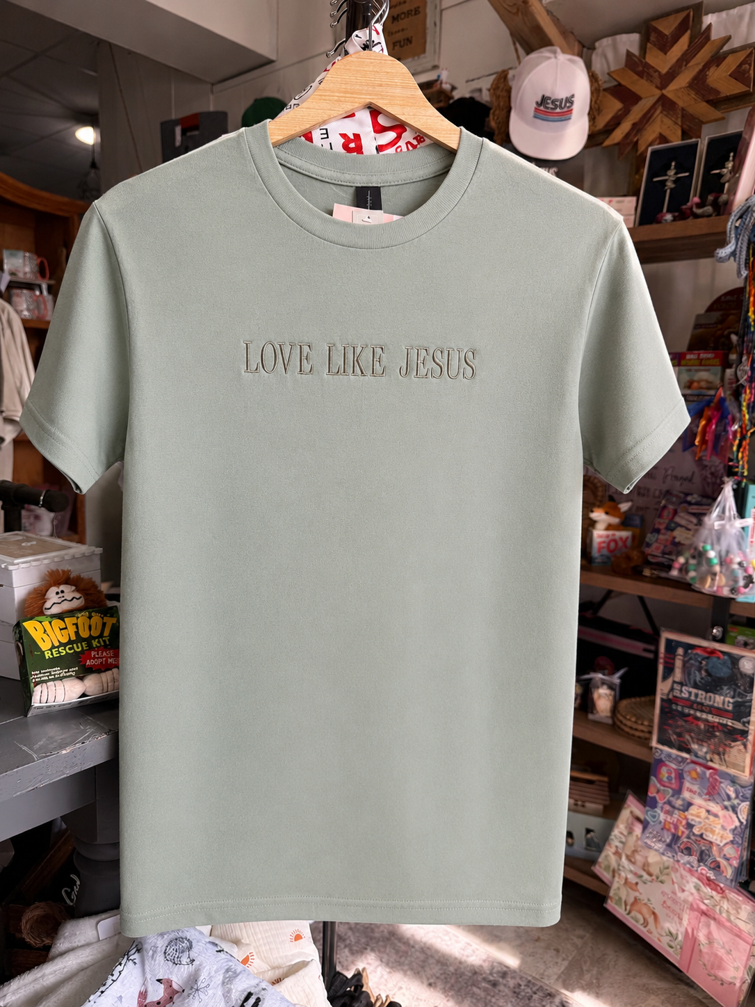 Quilted Stitch Creations Embroidered “Love Like Jesus” Tee