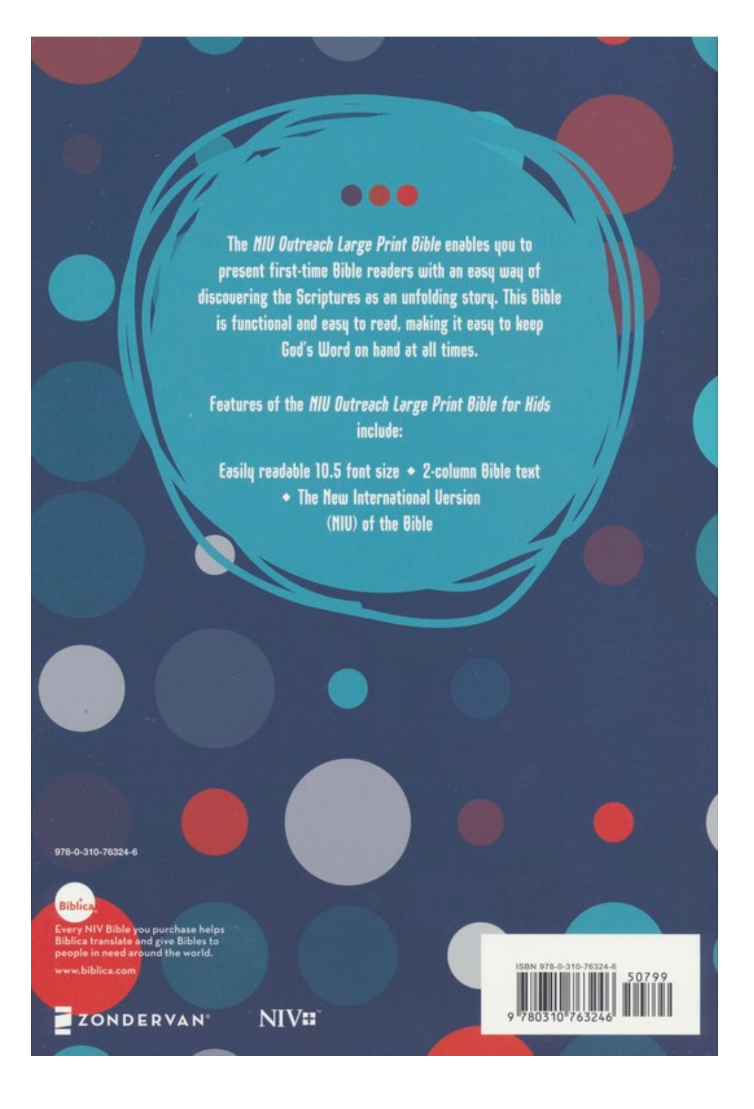 NIV Outreach Large Print Bible for Kids