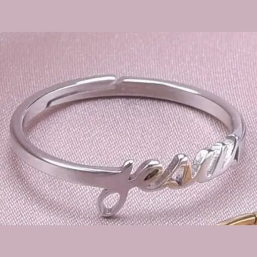 Cute Stainless Steel Adjustable Jesus Ring