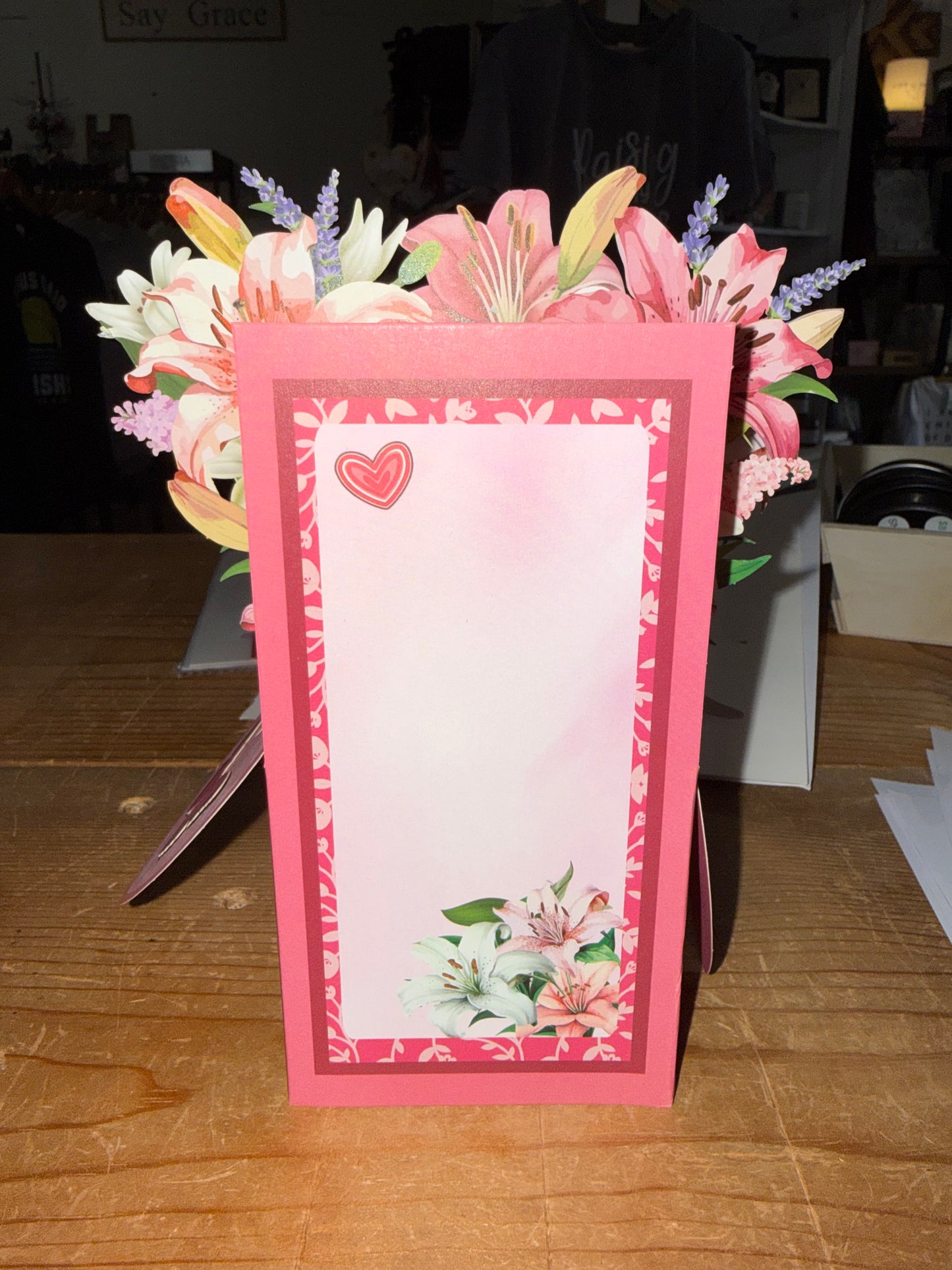 3D Pop-Up Lily Bouquet Card