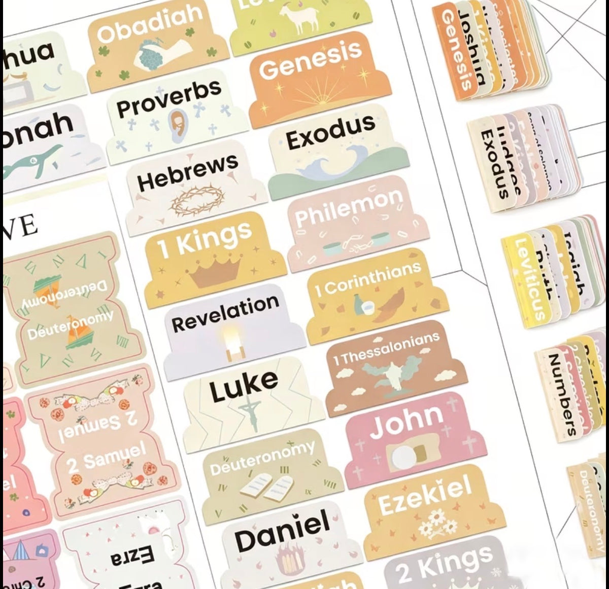 Faith Themed Earth Tone Bible Tabs