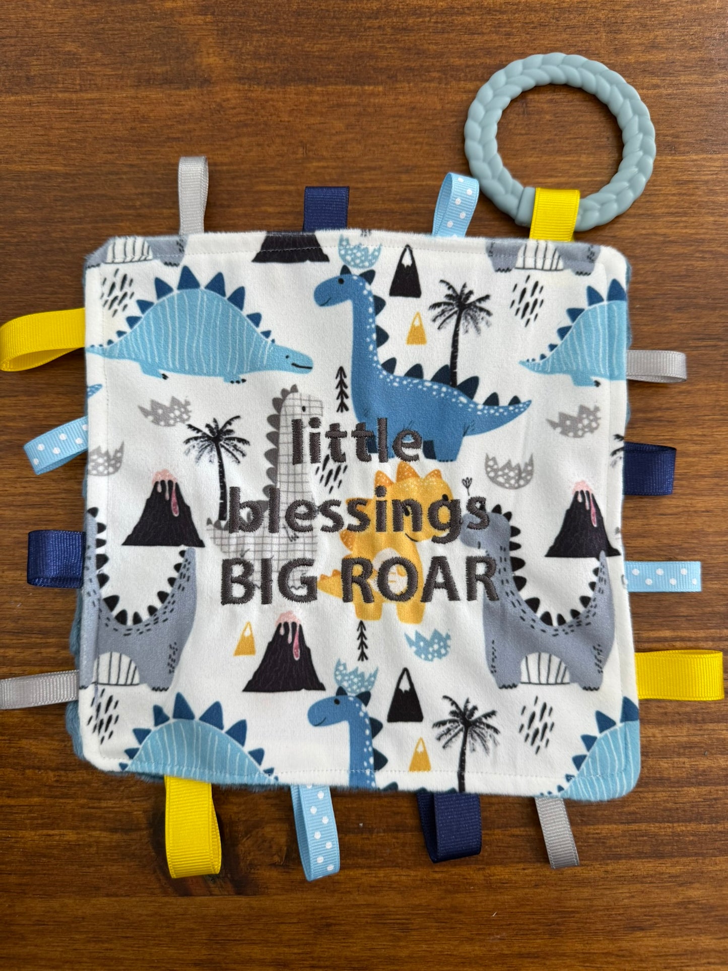 Quilted Stitch "Little Blessings" Baby Tag Blanket