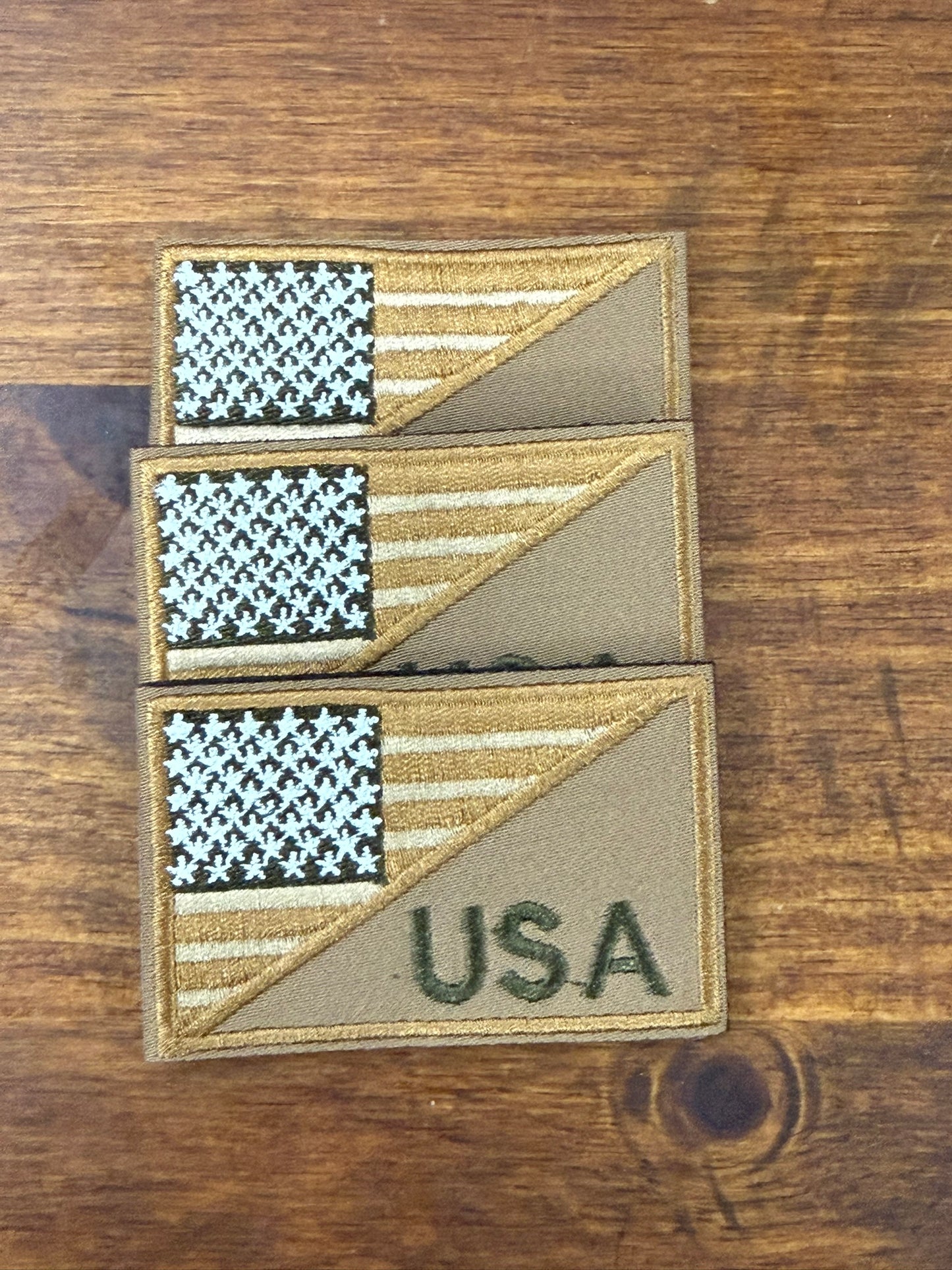 Military Brown USA Flag Patch