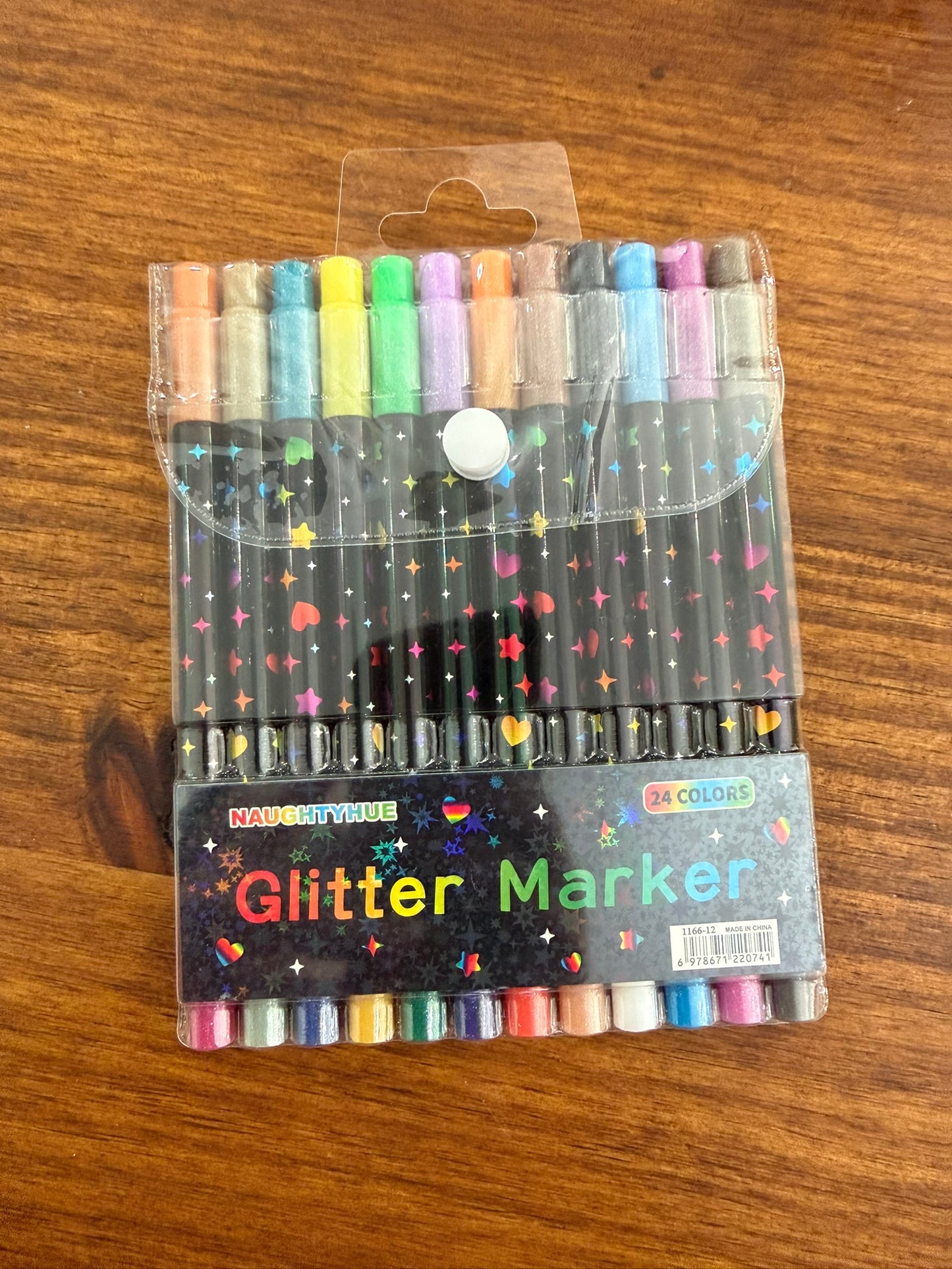 24 Color Glitter Marker Set