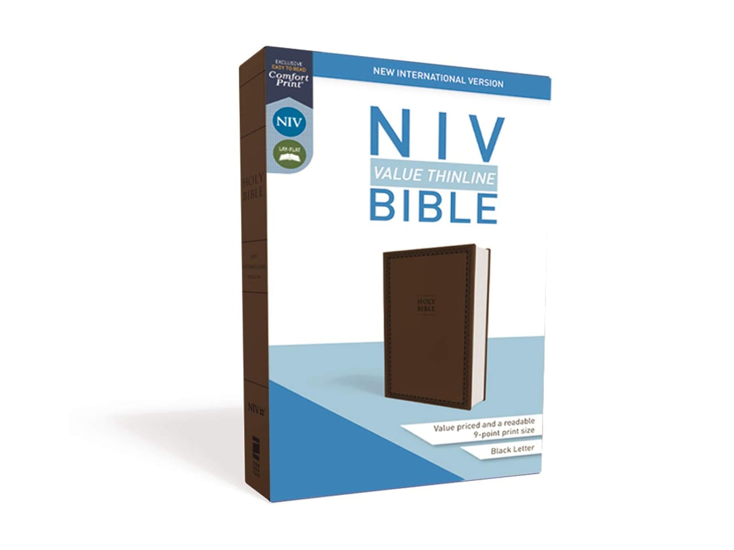 NIV, Value Thinline Bible, Leathersoft, Brown, Comfort Print