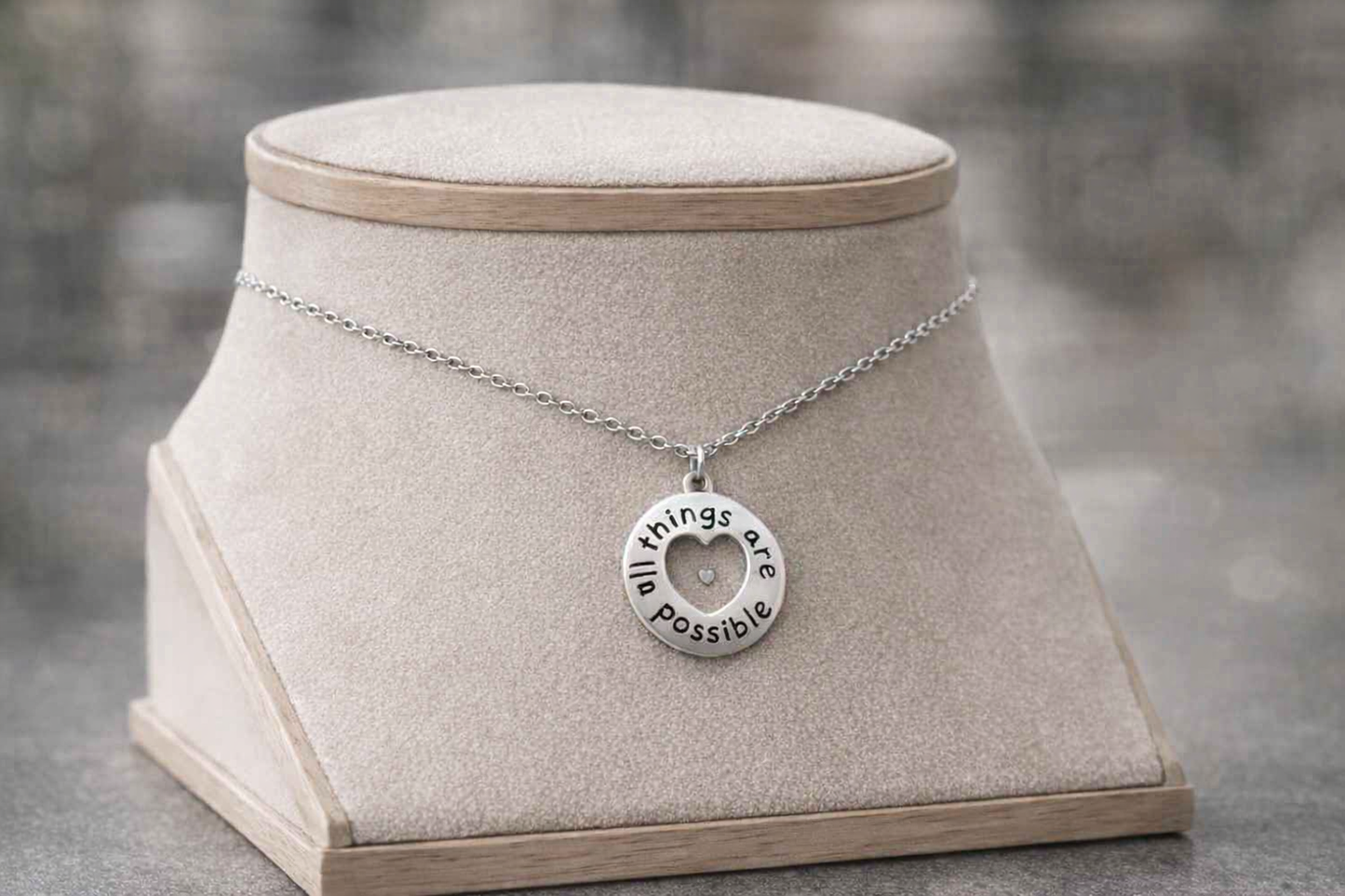 Mustard Seed Faith Heart Accent Necklace