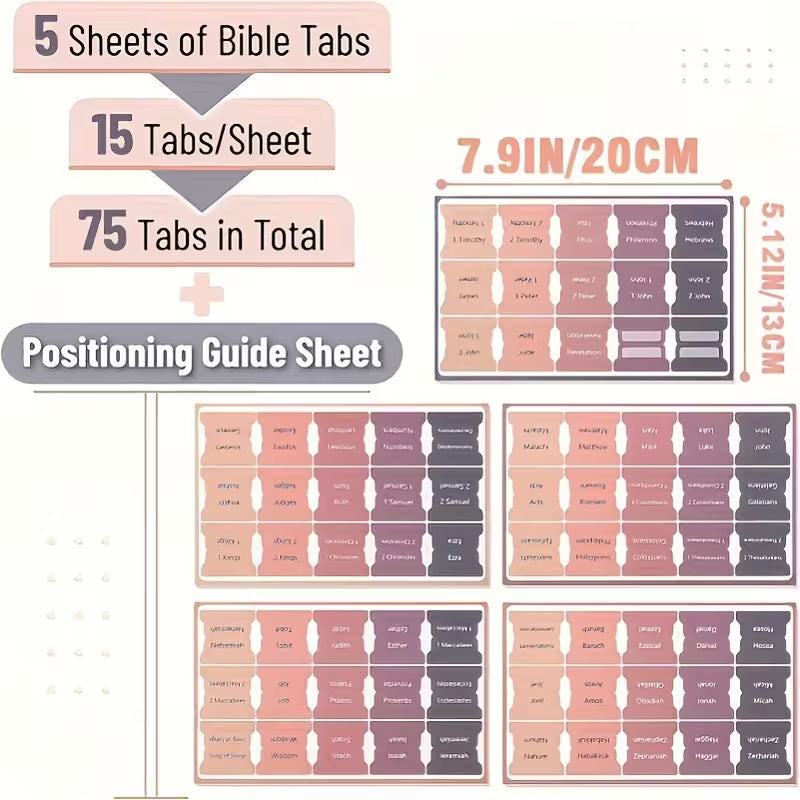 Sunset Shades Bible Index Tabs