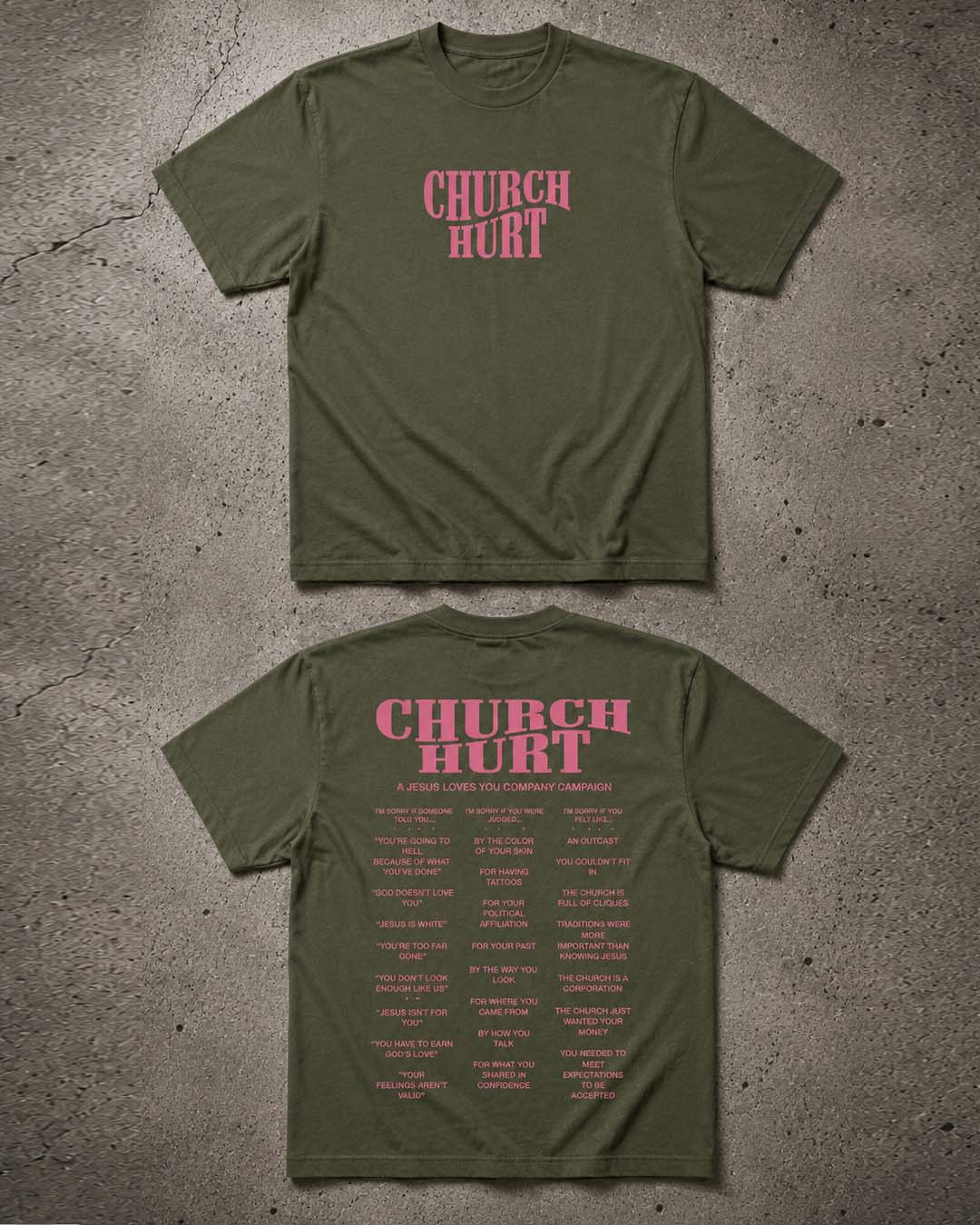 "Church Hurt Collection" Statement Tee