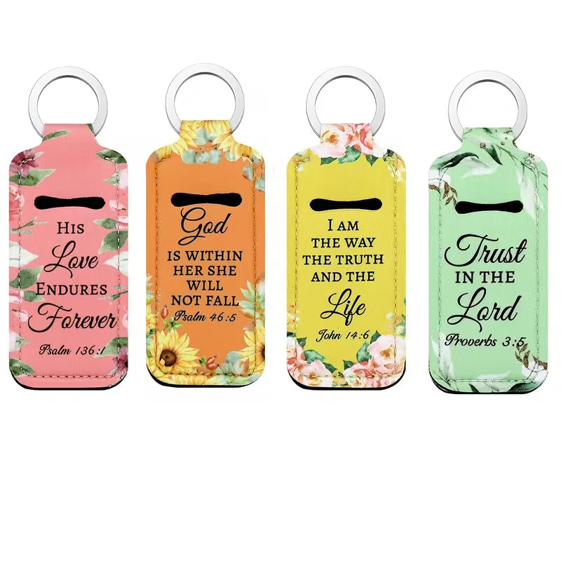 Cute Verse Chapstick/Lip-gloss Holder Keychain