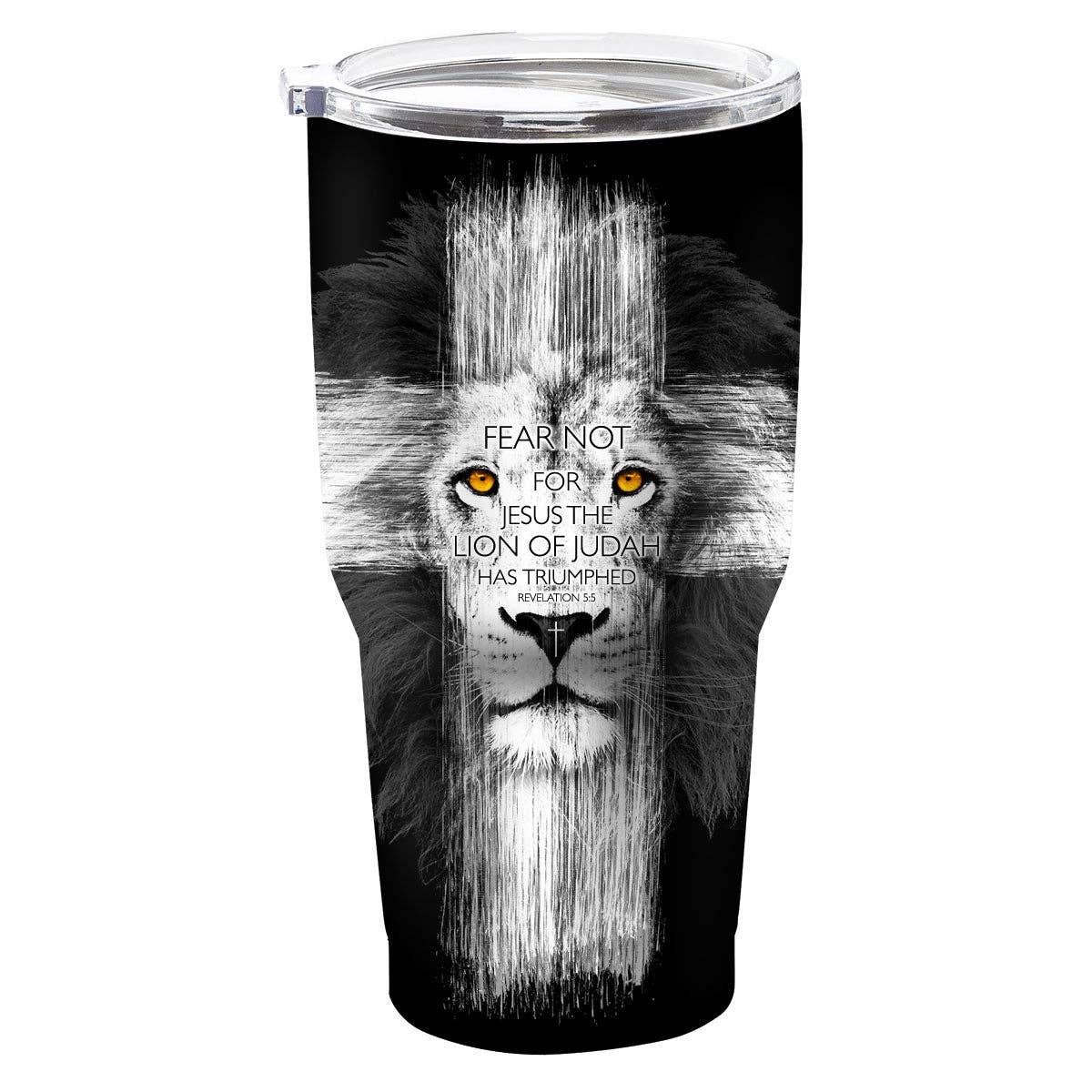 Lion Cross 30 oz Stainless Steel Tumbler