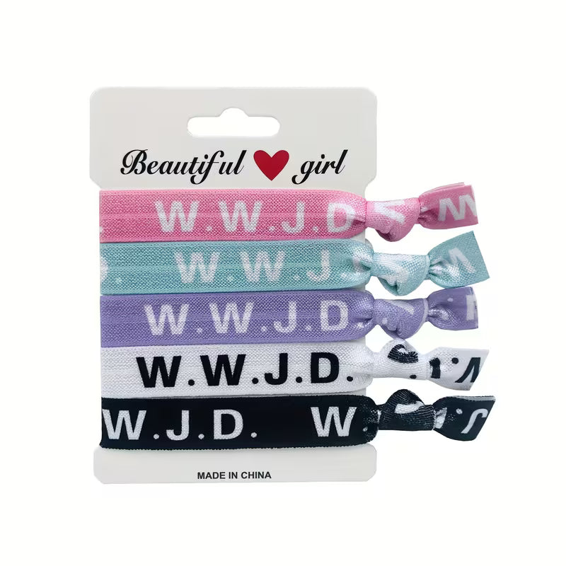 W.W.J.D. + H.W.L.F Hair Tie Bracelets