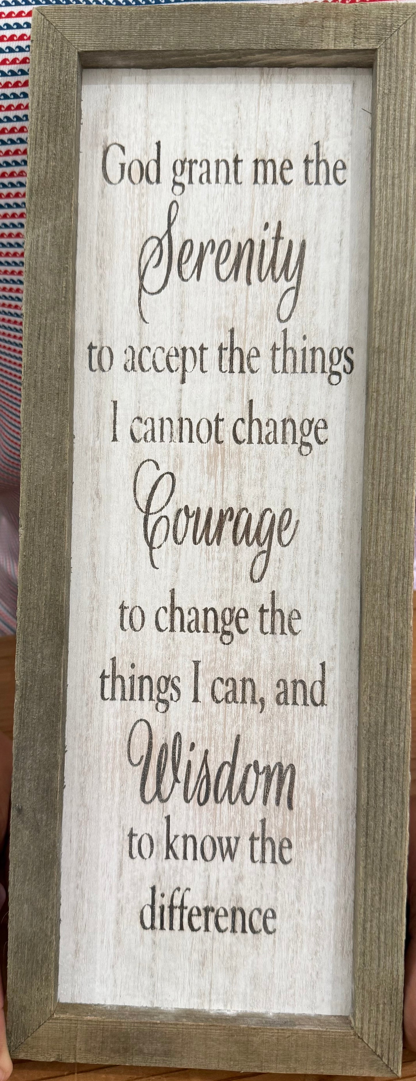 Serenity Prayer Wooden Sign