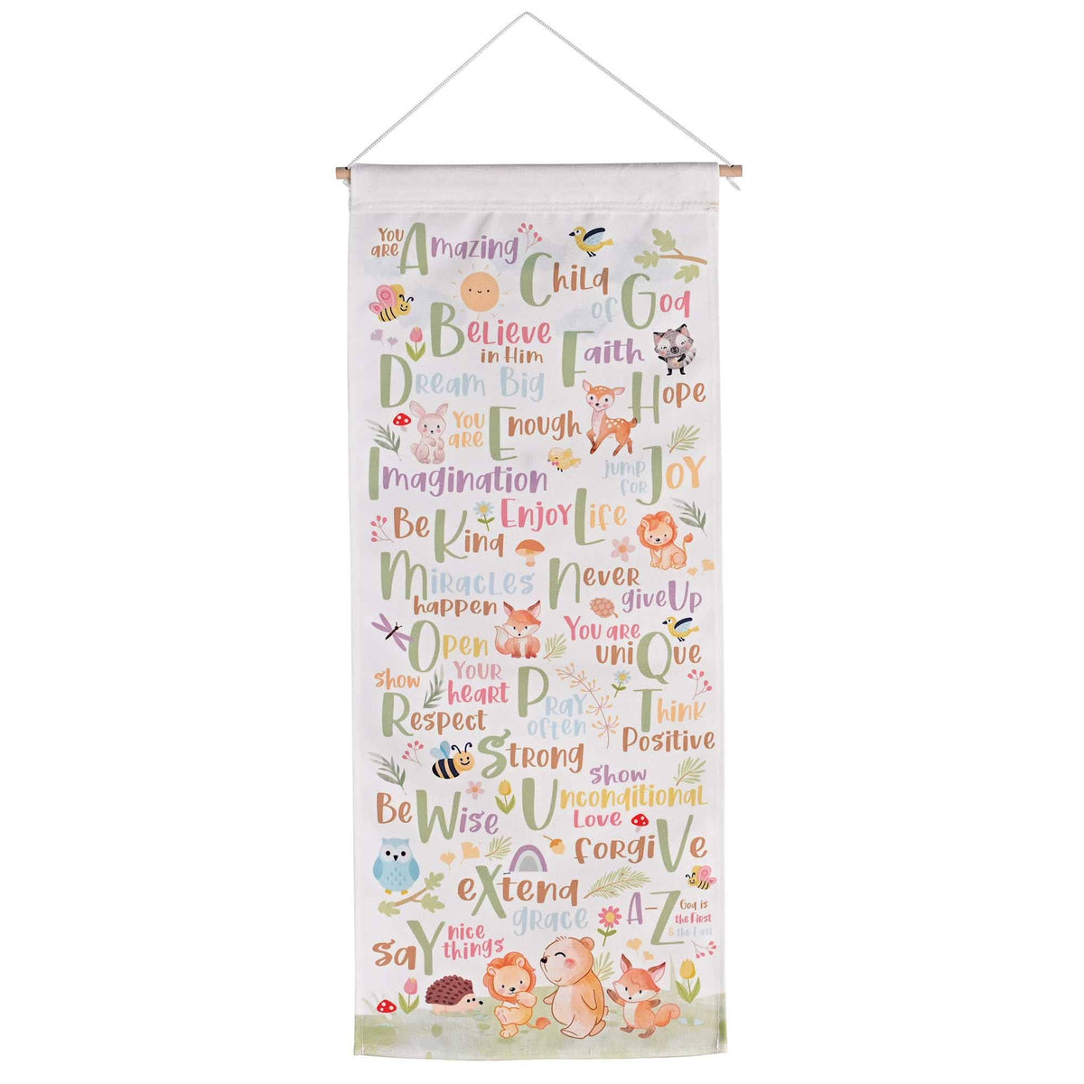Kids A To Z Wall Hanging Canvas