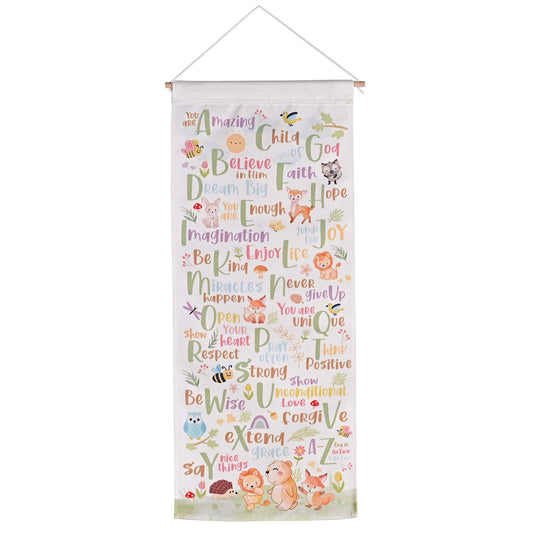 Kids A To Z Wall Hanging Canvas