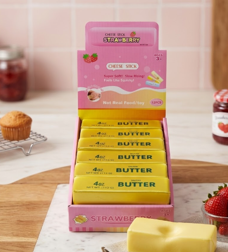 Butter Stick Squishy Fidget Toy for Stress Relief- 2 options