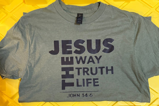 Jesus The Way Heather Green T-Shirt