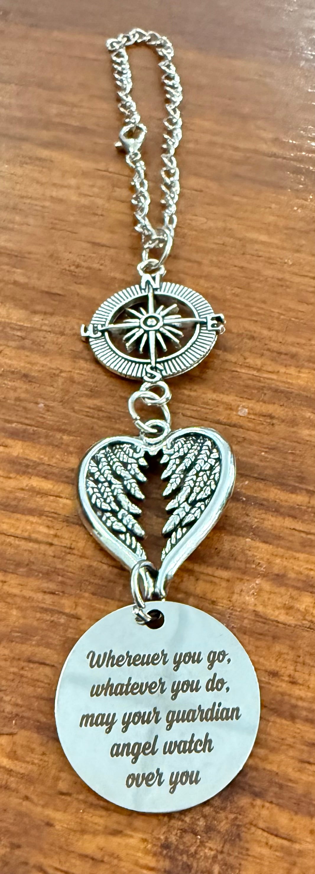 “Wherever You Go…Guardian Angel” Car Charm